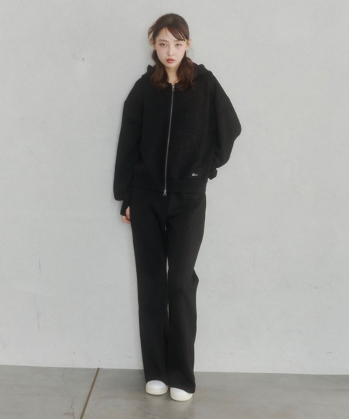 Lame coco zip-up hoodie / ラメココジップアップフーディー（パーカー