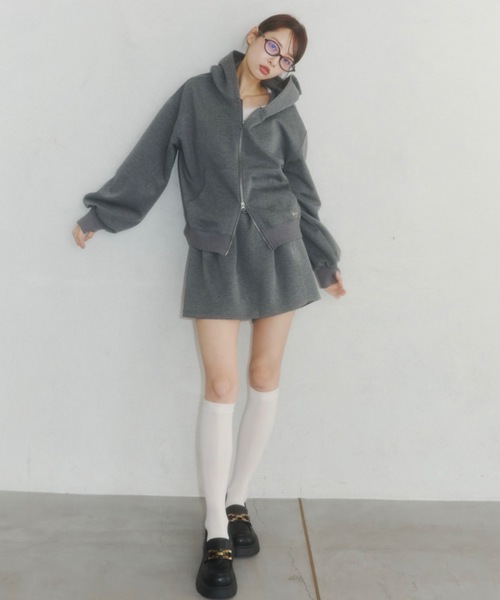 セール】Lame coco zip-up hoodie / ラメココジップアップフーディー