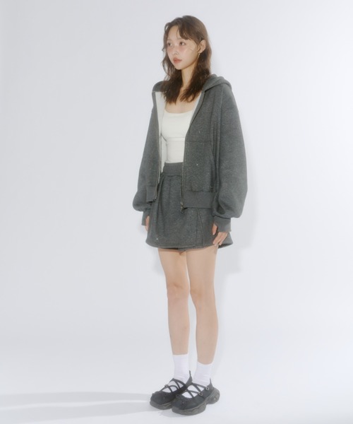 Lame coco zip-up hoodie / ラメココジップアップフーディー（パーカー