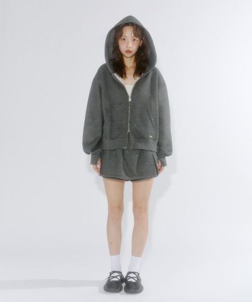 【Lallana】ラメココジップアップフーディー・スウェットパンツセットアップ Lame coco zip-up hoodie / ラメココジップアップフーディー