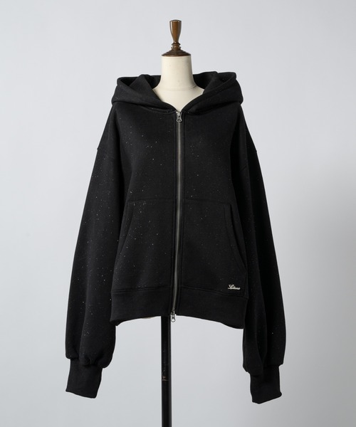 【美品】Lallana⭐︎ラメフーディーブラック⭐︎パーカー Lallana（ララーナ）の「ラメフーディー（パーカー）」 - WEAR