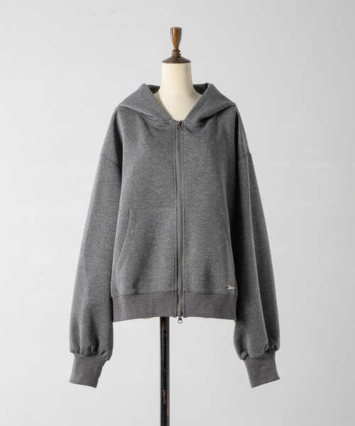 ラメココジップアップフーディー グレー Lame coco zip-up hoodie / ラメココジップアップフーディー（パーカー