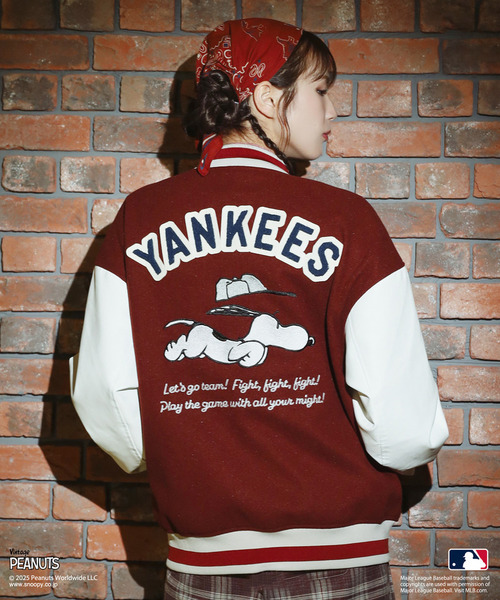 セール】MLB×PEANUTSコラボスタジアムジャンパー（スタジャン
