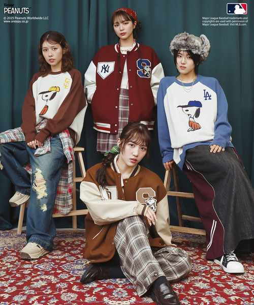 MLB×PEANUTSコラボスタジアムジャンパー（スタジャン）｜DOUBLE NAME