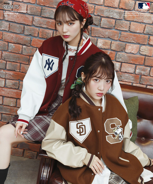 MLB×PEANUTSコラボスタジアムジャンパー（スタジャン）｜DOUBLE NAME