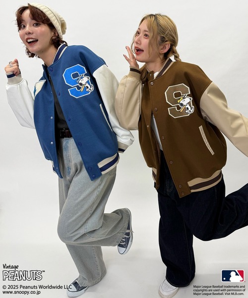 MLB×PEANUTSコラボスタジアムジャンパー（スタジャン）｜DOUBLE