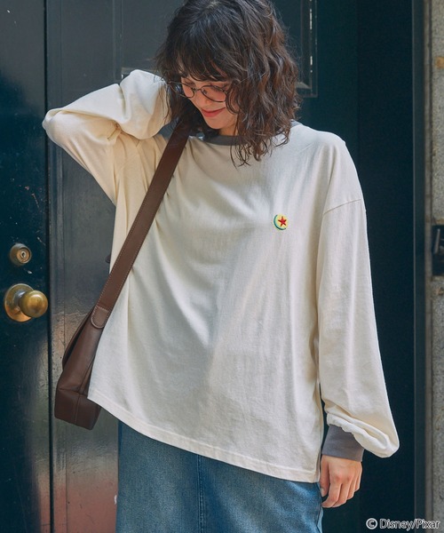 PIXAR（ピクサー）の「【PIXAR TOYSTORY】別注 ピクサー トイストーリー ヴィンテージライク アソートデザイン リンガー長袖Tシャツ（Tシャツ/カットソー・レディース・チャコールグレー/ネイビー系/ネイビー/スミクロ・FREE）」の21枚目の写真