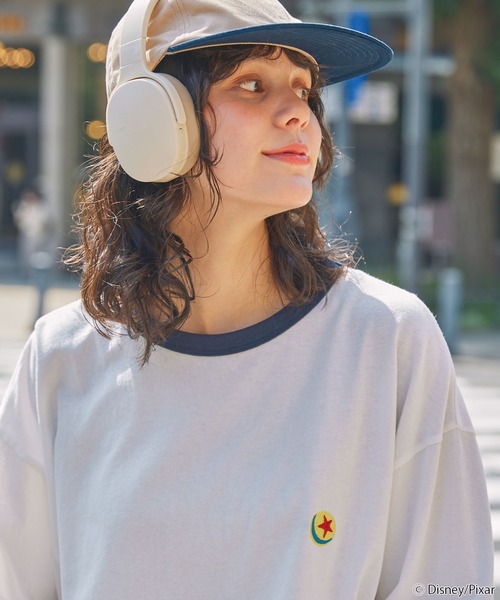 PIXAR（ピクサー）の「【PIXAR TOYSTORY】別注 ピクサー トイストーリー ヴィンテージライク アソートデザイン リンガー長袖Tシャツ（Tシャツ/カットソー・レディース・チャコールグレー/ネイビー系/ネイビー/スミクロ・FREE）」の9枚目の写真