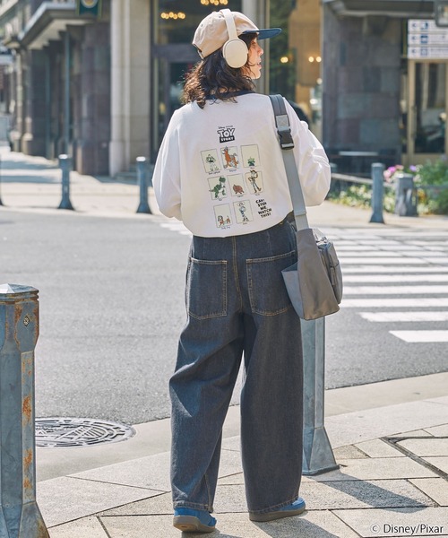 PIXAR（ピクサー）の「【PIXAR TOYSTORY】別注 ピクサー トイストーリー ヴィンテージライク アソートデザイン リンガー長袖Tシャツ（Tシャツ/カットソー・レディース・チャコールグレー/ネイビー系/ネイビー/スミクロ・FREE）」の17枚目の写真