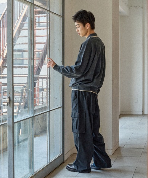 niko and...（ニコアンド）の「ナイロンコットンオーバーカーゴパンツ（カーゴパンツ・メンズ・オリーブ/ブラック/アイボリー・LARGE/MEDIUM）」の14枚目の写真