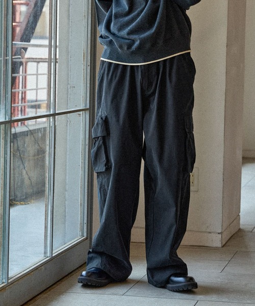 niko and...（ニコアンド）の「ナイロンコットンオーバーカーゴパンツ（カーゴパンツ・メンズ・オリーブ/ブラック/アイボリー・LARGE/MEDIUM）」の15枚目の写真