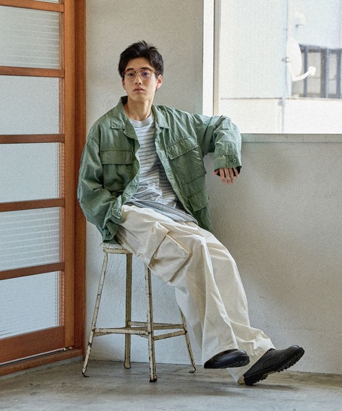 niko and...（ニコアンド）の「ナイロンコットンオーバーカーゴパンツ（カーゴパンツ・メンズ・オリーブ/ブラック/アイボリー・LARGE/MEDIUM）」の18枚目の写真