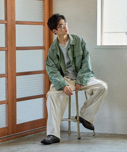 niko and...（ニコアンド）の「ナイロンコットンオーバーカーゴパンツ（カーゴパンツ・メンズ・オリーブ/ブラック/アイボリー・LARGE/MEDIUM）」の19枚目の写真