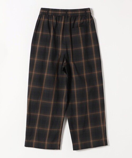 nicholson&nicholson（ニコルソンアンドニコルソン）の「nicholson&nicholson:〈手洗い可能〉チェック イージー タック パンツ（その他パンツ・レディース・ブラウン/グレー・ONE SIZE）」の3枚目の写真