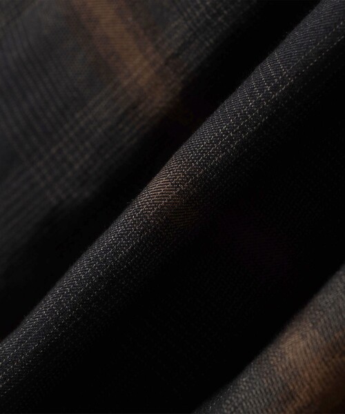 nicholson&nicholson（ニコルソンアンドニコルソン）の「nicholson&nicholson:〈手洗い可能〉チェック イージー タック パンツ（その他パンツ・レディース・ブラウン/グレー・ONE SIZE）」の10枚目の写真