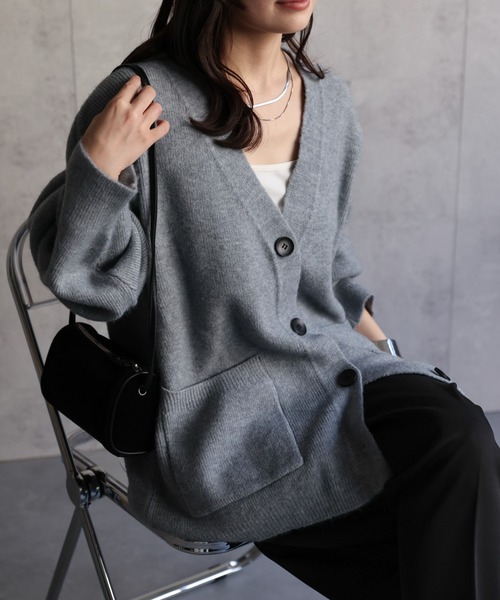 セール】Vネックニットカーディガン（カーディガン/ボレロ）｜ap retro