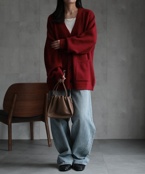 セール】Vネックニットカーディガン（カーディガン/ボレロ）｜ap retro