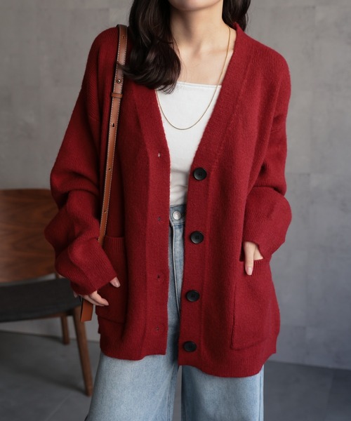 セール】Vネックニットカーディガン（カーディガン/ボレロ）｜ap retro