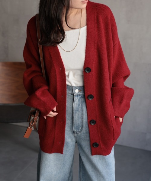 セール】Vネックニットカーディガン（カーディガン/ボレロ）｜ap retro