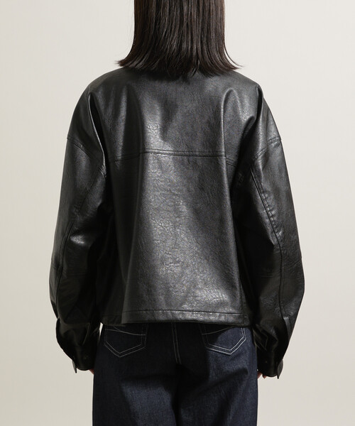 【新品】freaksstore ライダースジャケット　フェイクレザー FREAK'S STORE（フリークスストア） レザージャケット ライダース