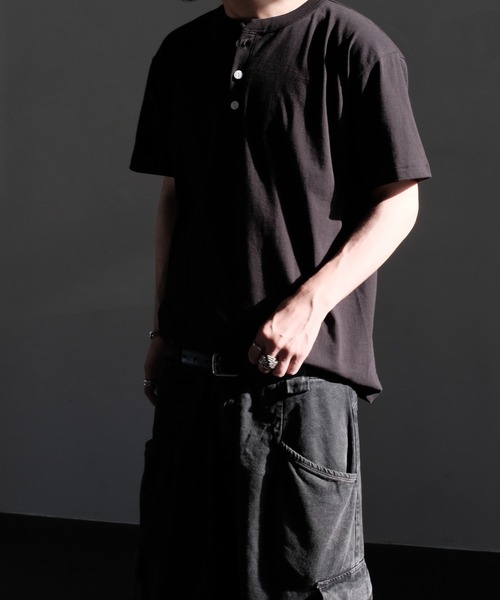 2AM(ツーエイエム)の「2AM / HENREY NECK TEE(Tシャツ/カットソー・メンズ・ブラック/ナチュラル/スミクロ/ホワイト・XX-LARGE/X-LARGE)」の22枚目の写真