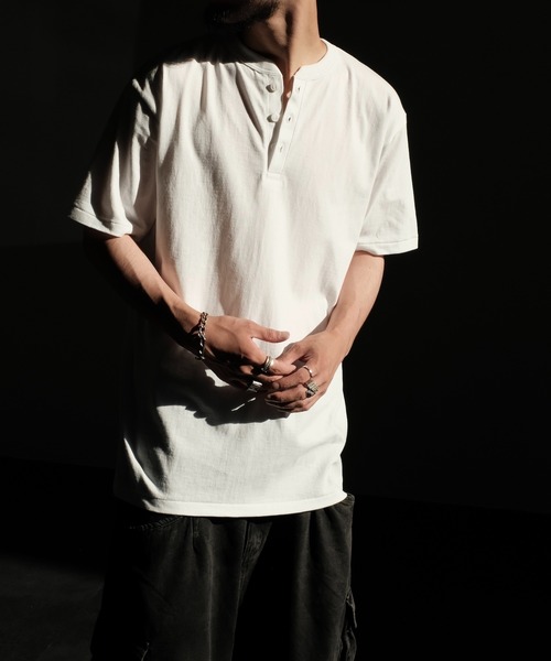 2AM(ツーエイエム)の「2AM / HENREY NECK TEE(Tシャツ/カットソー・メンズ・ブラック/ナチュラル/スミクロ/ホワイト・XX-LARGE/X-LARGE)」の9枚目の写真