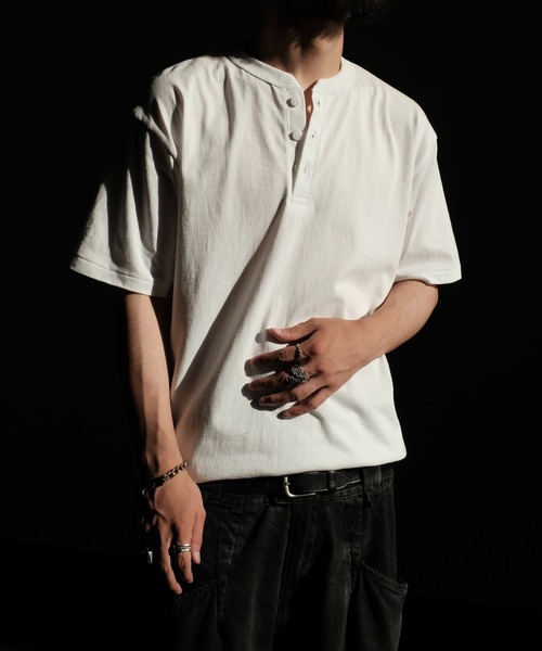 2AM(ツーエイエム)の「2AM / HENREY NECK TEE(Tシャツ/カットソー・メンズ・ブラック/ナチュラル/スミクロ/ホワイト・XX-LARGE/X-LARGE)」の12枚目の写真