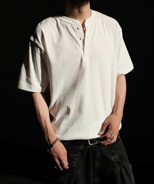 2AM(ツーエイエム)の「2AM / HENREY NECK TEE(Tシャツ/カットソー・メンズ・ブラック/ナチュラル/スミクロ/ホワイト・XX-LARGE/X-LARGE)」の13枚目の写真