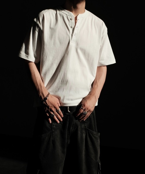 2AM(ツーエイエム)の「2AM / HENREY NECK TEE(Tシャツ/カットソー・メンズ・ブラック/ナチュラル/スミクロ/ホワイト・XX-LARGE/X-LARGE)」の14枚目の写真