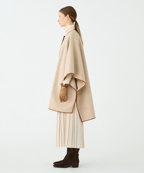 未使用級✨マッキントッシュ♡ドーリーノーカラーロングコート　ハウスチェック　40 別注】MACKINTOSH SANQUHAR EX ケープコート（ノーカラーコート