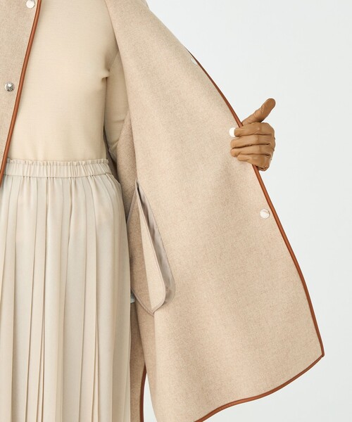 Mackintosh(マッキントッシュ)の「【別注】MACKINTOSH SANQUHAR EX ケープコート(ノーカラーコート・レディース・ブラック系その他/ライトベージュ・6)」の7枚目の写真