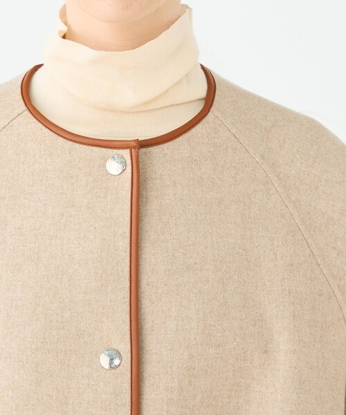 Mackintosh(マッキントッシュ)の「【別注】MACKINTOSH SANQUHAR EX ケープコート(ノーカラーコート・レディース・ブラック系その他/ライトベージュ・6)」の8枚目の写真