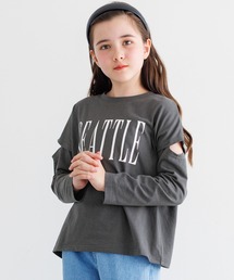coca（coca）（コカ）の「キッズ　肩あきプリントTシャツ（Tシャツ/カットソー・キッズ）」