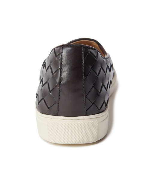 MEN'S BIGI（メンズビギ）の「イントレチャートレザースニーカー（スリッポン・メンズ・ダークブラウン/ホワイト/ブラック・02/01/03）」の16枚目の写真