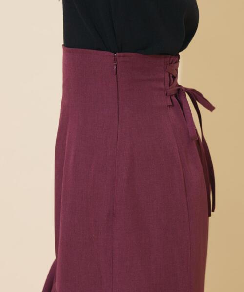 WILLSELECTION（ウィルセレクション）の「アシメレイヤードハイウエストスカート（スカート・レディース・ボルドー/パープル/チャコールグレー・FREE）」の8枚目の写真