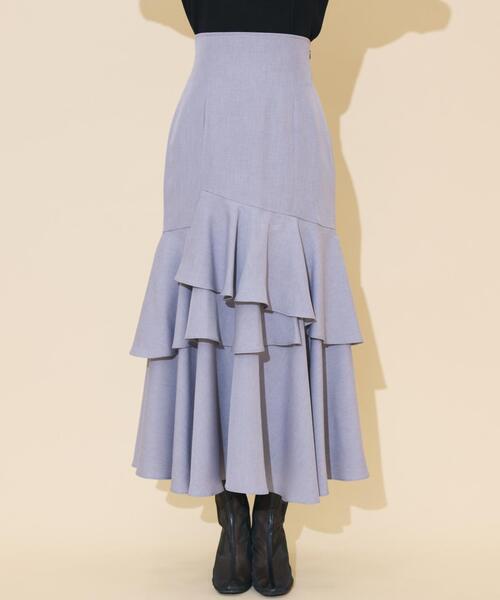 WILLSELECTION（ウィルセレクション）の「アシメレイヤードハイウエストスカート（スカート・レディース・ボルドー/パープル/チャコールグレー・FREE）」の17枚目の写真