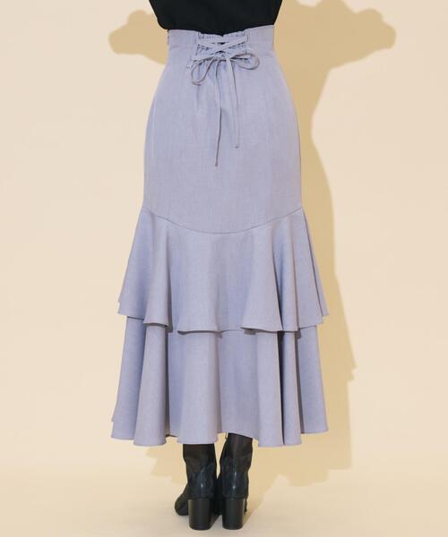 WILLSELECTION（ウィルセレクション）の「アシメレイヤードハイウエストスカート（スカート・レディース・ボルドー/パープル/チャコールグレー・FREE）」の19枚目の写真