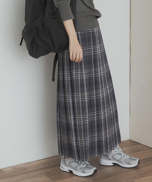 rokh チェック プリーツ アシンメトリー スカート ブラウン ロク パンクファッション アシンメトリーフリルプリーツスカート