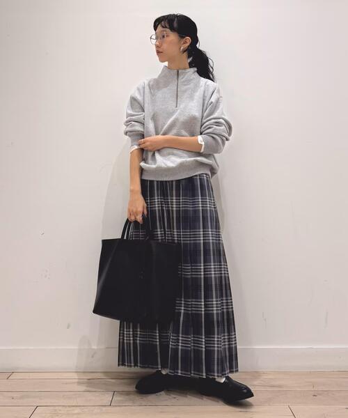 URBAN RESEARCH DOORS（アーバンリサーチドアーズ）の「『一部WEB限定カラー』チェックプリーツスカート（スカート・レディース・グリーン系その他/グレー系その他/イエロー系その他/ブラウン系その他・SMALL/MEDIUM）」の12枚目の写真