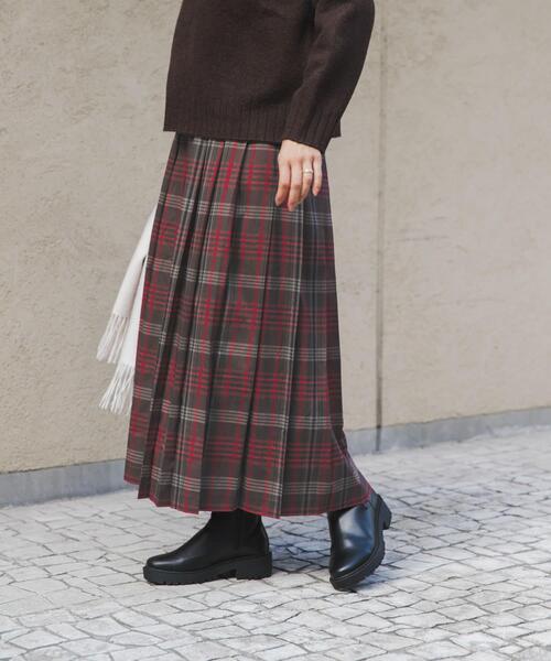 URBAN RESEARCH DOORS（アーバンリサーチドアーズ）の「『一部WEB限定カラー』チェックプリーツスカート（スカート・レディース・グリーン系その他/グレー系その他/イエロー系その他/ブラウン系その他・SMALL/MEDIUM）」の21枚目の写真