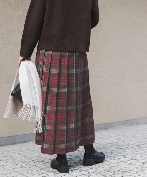 URBAN RESEARCH DOORS（アーバンリサーチドアーズ）の「『一部WEB限定カラー』チェックプリーツスカート（スカート・レディース・グリーン系その他/グレー系その他/イエロー系その他/ブラウン系その他・SMALL/MEDIUM）」の22枚目の写真