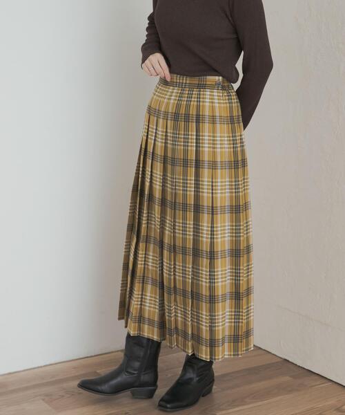Burberrプリーツスカート チェックスカート URBAN RESEARCH DOORS スカート 「WEB/一部店舗限定カラー