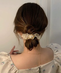almo(アルモ)のパールシースルーシュシュ/ヘアゴム(RO)(ヘアゴム)