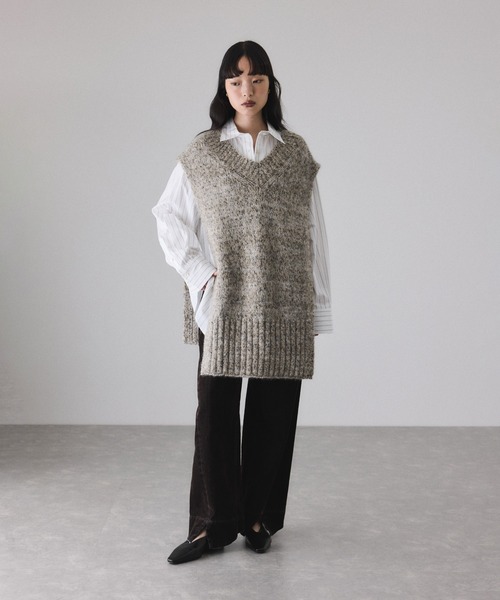 ADAM ET ROPE'（アダムエロペ）の「2WAYムリネニットベスト（ベスト・レディース・ベージュ系その他/ブラウン系その他・FREE）」の19枚目の写真