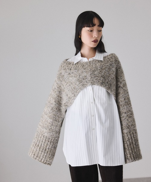 ADAM ET ROPE'（アダムエロペ）の「2WAYムリネニットベスト（ベスト・レディース・ベージュ系その他/ブラウン系その他・FREE）」の16枚目の写真