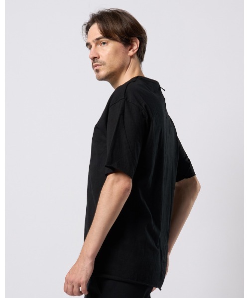 wjk(ダヴルジェイケイ)の「wide cut-off crew-neck S/S(Tシャツ/カットソー・メンズ・ホワイト/ブラック・X-LARGE/LARGE/MEDIUM/SMALL)」の7枚目の写真