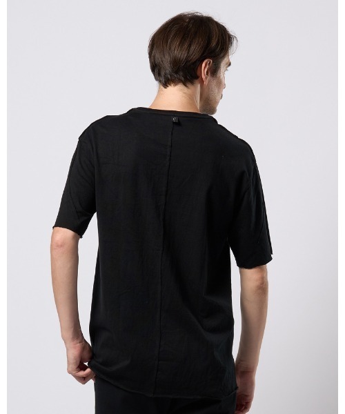 wjk(ダヴルジェイケイ)の「wide cut-off crew-neck S/S(Tシャツ/カットソー・メンズ・ホワイト/ブラック・X-LARGE/LARGE/MEDIUM/SMALL)」の8枚目の写真