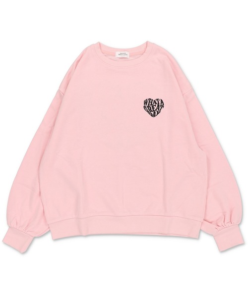 後ろ姿が優勝☆彡ハートバックロゴゆるだぼスウェット（スウェット