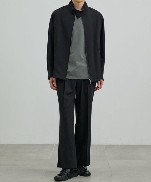 UNITED TOKYO（ユナイテッドトウキョウ）の「TECHNO WOOL セミフレアパンツ（その他パンツ・メンズ・ダークグレー/ブラック・1/2）」の4枚目の写真