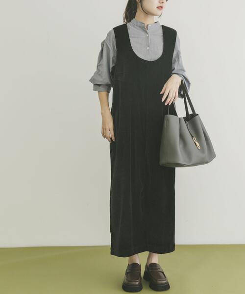 ITEMS URBANRESEARCH(アイテムズ アーバンリサーチ)の「『イージーケア』2WAYベロアジャンスカ(ワンピース・レディース・ブラック/ブラウン・FREE)」の16枚目の写真